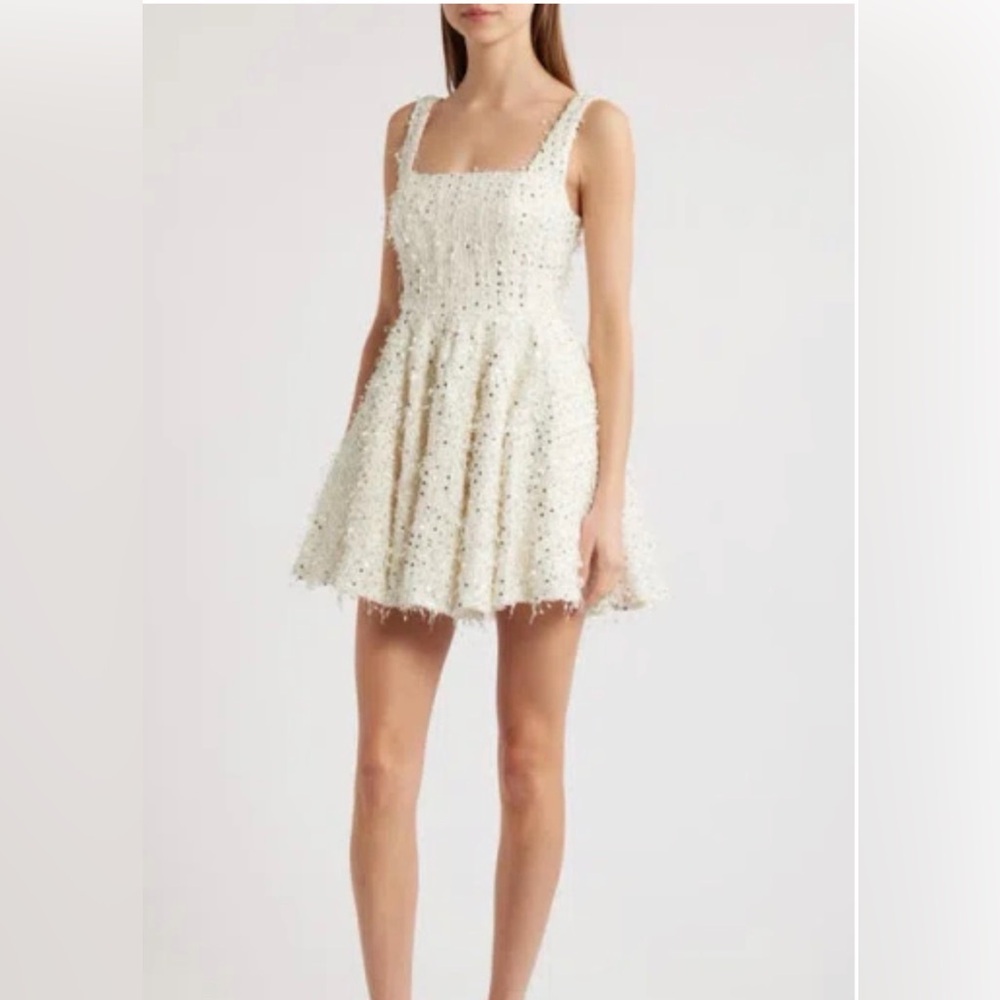 Sonya Moda Sequin Textured Fit & Flare Cocktail Minidress brand new never worn